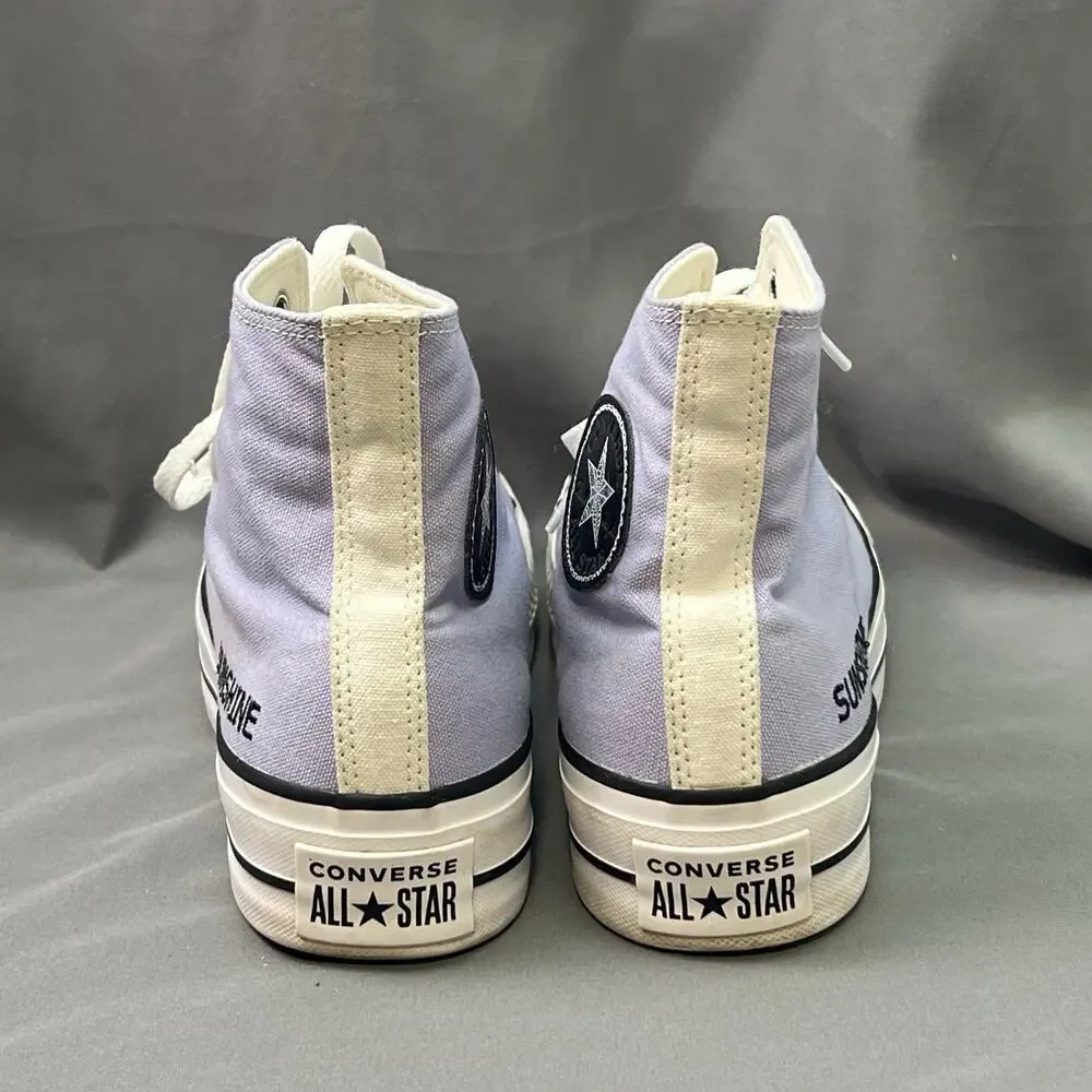 Converse Chuck Taylor Lift Women’s 8.5 Lavender Sunshine High Tops